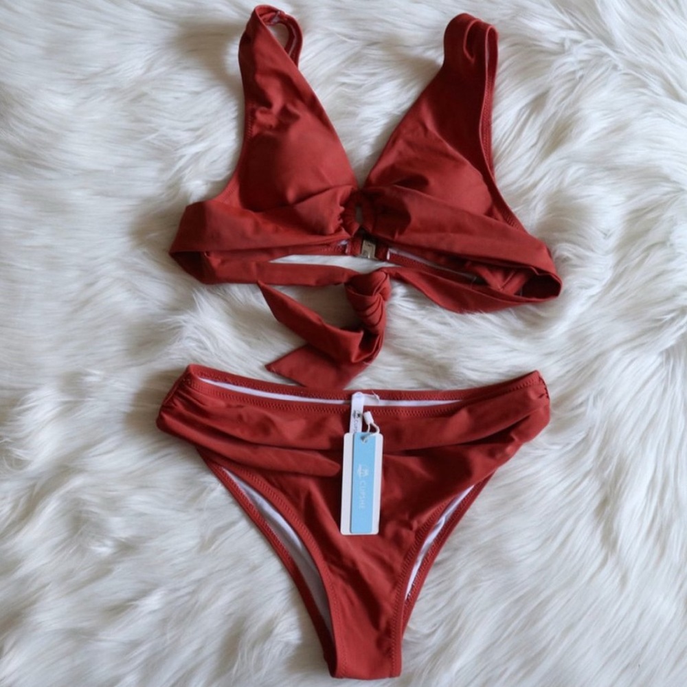 Cupshe Rust Bikini Set - Picture 3 of 6